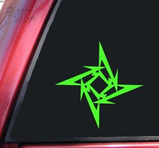 Metallica Ninja Star Vinyl Decal Sticker   Lime Green: Automotive