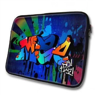 "Graffiti Names" designed for Mae, Designer 14''   39x31cm, Black Waterproof Neoprene Zipped Laptop Sleeve / Case / Pouch.: Cell Phones & Accessories