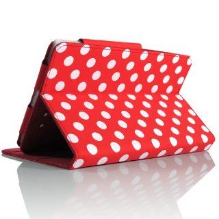 ZuGadgets Red Polka Dots Book Folio Design Stand PU Leather Case Cover for Google Nexus 7 Tablet (7822 2): Computers & Accessories