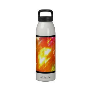 Yellow Red Orange Abstract Drinking Bottle