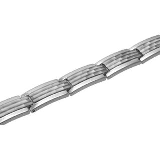 Mens Hammered Stainless Steel Bracelet   8.5   Zales