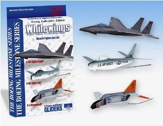Historical Series Boeing Jet Fighter 3 Pack Gliders by White Wings: Toys & Games