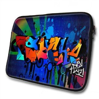 "Graffiti Names" designed for Psyche, Designer 14''   39x31cm, Black Waterproof Neoprene Zipped Laptop Sleeve / Case / Pouch.: Cell Phones & Accessories