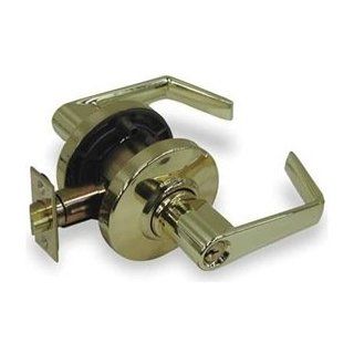 Schlage commercial AL53PDSAT605 AL Series Grade 2 Cylindrical Lock, Entry Function Turn/Push Button Locking, Saturn Lever Design, Bright Brass Finish: Door Levers: Industrial & Scientific