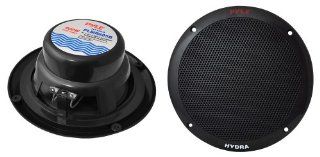 Pyle PLMR605B 6 1/2 Inch Dual Cone Marine Speakers (Black) : Vehicle Speakers : Car Electronics
