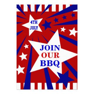 BBQ 4TH JULY INVITATION