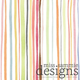 watercolour archival print greeting card by miss sammie designs