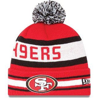NFL San Francisco 49ers Team Colors the Jake 3 Beanie with Pom : Sports Fan Beanies : Sports & Outdoors