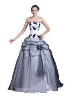 Topwedding Women's Strapless Tulle Quinceanera Dress with Pick Ups at  Womens Clothing store