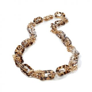 Rara Avis by Iris Apfel Animal Print Resin Link 39" Necklace