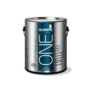 Olympic ONE 116 fl oz Interior Satin Tintable Latex Base Paint and Primer in One with Mildew Resistant Finish