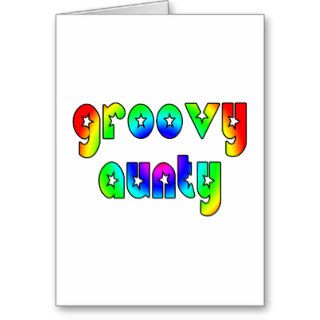 Cool Aunts Christmas & Birthdays : Groovy Aunty Greeting Cards