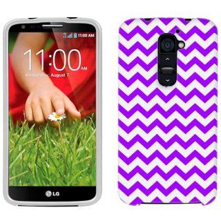 T Mobile LG G2 Chevron Zig Zag Purple & White Phone Case Cover: Cell Phones & Accessories