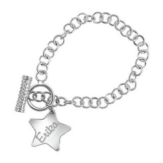 Sterling Silver Star Name Toggle Bracelet (8 Letters)   Zales
