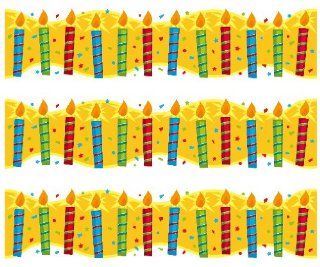 Happy Birthday Candles Edible Cake Border Decoration: Everything Else