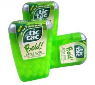 Tic Tac Bold   Apple Sour, .625 oz, 24 count : Candy Mints : Grocery & Gourmet Food