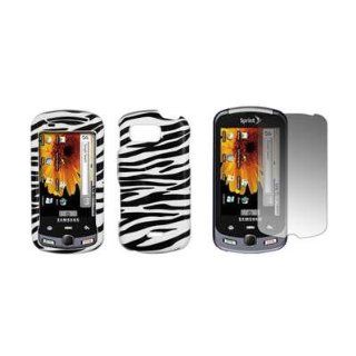 Premium Zebra Stripes Design Snap On Cover Hard Case Cell Phone Protector + Crystal Clear LCD Screen Protector for Samsung Moment M900 [Accessory Export Packaging]: Cell Phones & Accessories