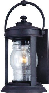 Troy Lighting B1412NR Station Square 1 Light Outdoor Wall Lantern, Natural Rust Finish with Seeded Glass   Wall Porch Lights  