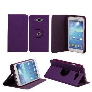 Bear Motion (TM) Premium Folio Case for Galaxy Mega 5.8 (i9150)   Purple: Cell Phones & Accessories