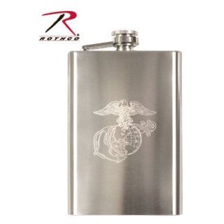 Globe & Anchor Engraved Flask: Kitchen & Dining