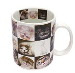 Cats In The Box Decorative Coffee Mug By Henry Cats & Friends   Fine Porcelain   12oz: Coffee Cups: Kitchen & Dining