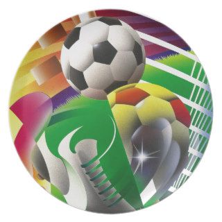 Football, soccer, voetbal, Fussball, goal Dinner Plate