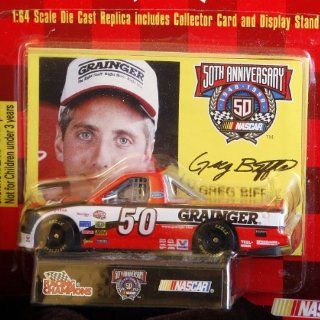 NASCAR 50th Anniversary   Racing Champions   1:64 Scale Die Case Replica, Collector Card, Display Stand   Greg Biffle #50   Grainger   Craftsman Truck   Ford F 150 Pick Up: Toys & Games