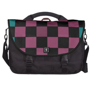 Checkerboard Satchel Laptop Messenger Bag