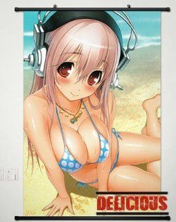 Home Decor Japanese Anime Sexy Nitro+ Super Sonico Swim Wear POSTER WALL Scroll 23.6 X 35.4 Inches  P106013001 : Prints : Everything Else