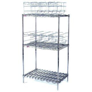 Eagle CRC2 36" Stationary Wire Can Rack System w/ Bottom Dunnage Shelf   General Purpose Storage Racks
