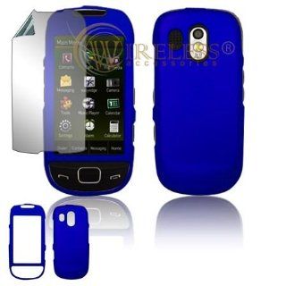 Samsung R860/R850/Caliber Cell Phone Midnight Blue Metallic Rubber Protective Case Faceplate Cover: Cell Phones & Accessories