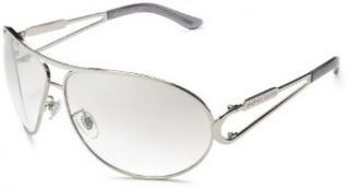 Andrea Jovine Women's A647 Aviator Sunglasses,Silver Frame/Light Gradient Smoke With Flash Lens,one size: Clothing