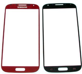SAMSUNG GT I9500 DIGITIZER LENS GLASS TOUCH SCREEN NEW FOR GALAXY S4 SIV RED: Cell Phones & Accessories