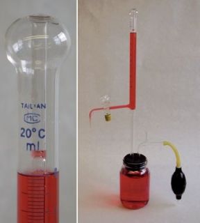 Ginsberg Scientific 7 208 21 Automatic Burette With Ground Glass Stopcock And Clear Storage Container   25ml Subdivided .1ml: Science Lab Automatic Burettes: Industrial & Scientific