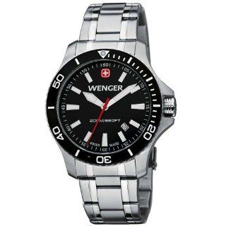 Wenger Sea Force Watch, Black Dial Black Bezel Bracelet 641.105: Watches
