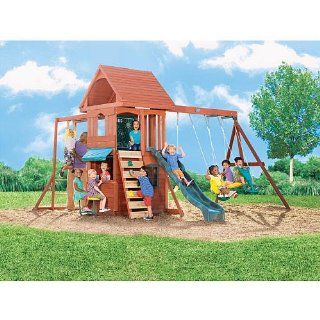 Ridgeview Clubhouse Wooden Swing Set: Toys & Games