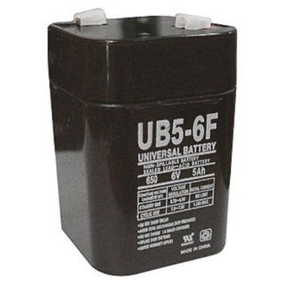 UPG UB650F Lantern   AGM Battery   Sealed Lead Acid   6 Volt   5 Ah Capacity   F1 Terminal: Automotive