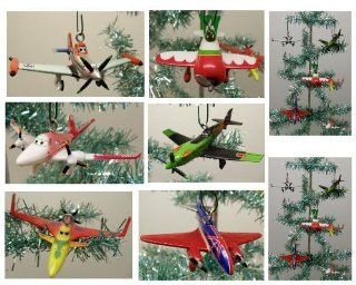 Disney Planes 6 Piece Holiday Christmas Tree Ornament Set Featuring Turbo Dusty, Ripslinger, Bulldog, Ishani, Rochelle and El Chupacabra Ornaments Ranging from 3" to 3.5" Long: Toys & Games