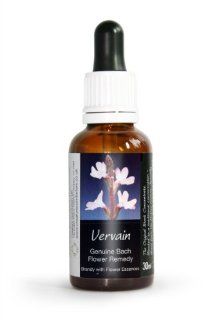 Vervain Bach Flower Remedy 30ml. Genuine Traditionally Made Remedies. Large 30ml Flower Essence Practitioner bottle: Health & Personal Care
