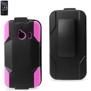Holster Combo/KICKSTAND Premium Hybrid Case for Huawei M660 black/pink (SLCPC09 HWM660BKHPK): Cell Phones & Accessories