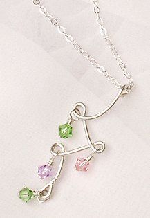 Swarovski Crystal and Sterling Silver Waterfall Necklace: Curious Designs: Jewelry