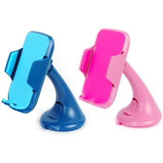 For Samsung Galaxy S3 i9100 Note2 N7100 Fame S6810 Windshield Car Mount Holder (Pink): Cell Phones & Accessories