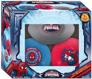 Ball Bounce and Sport Ultimate Spiderman Vinyl Sport Balls, 3 Pack (Styles and Colors May Vary) Toys & Games