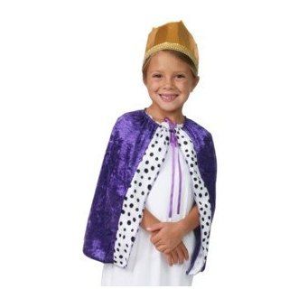 Child Purple Dressup Costume Princess King Cape Play: Clothing