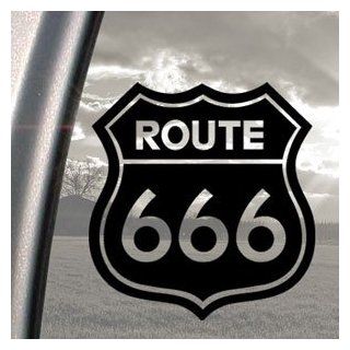 Route 666 Satanic Rob Zombie Devil Black Decal Car Sticker: Automotive