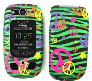 For Samsung Convoy 2 U660 Case Cover   Peace Signs Green Zebra Stars Rubberized Pink Yellow Orange Purple TE320 S: Cell Phones & Accessories