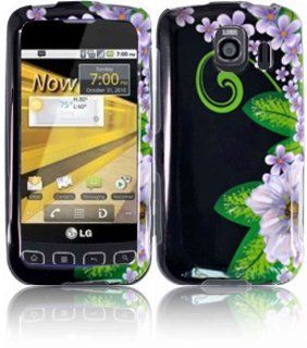 Green Flower Hard Case Cover for LG Optimus S U V LS670: Cell Phones & Accessories