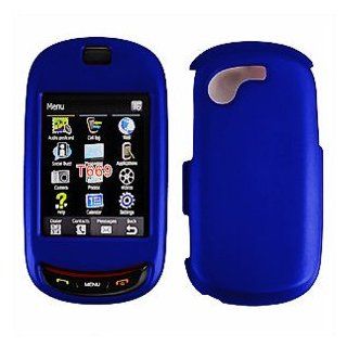 Samsung Gravity Touch T669 Blue Rubberized Hard Protector Case: Cell Phones & Accessories