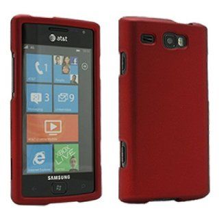 Samsung SGH i677 Focus Flash Rubberized Snap On Cover, Red: Cell Phones & Accessories