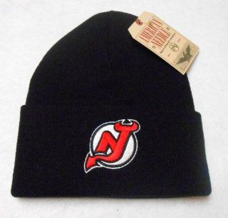 NHL American Needle New Jersey Devils Basic Knit Beanie Hat  Sports Fan Beanies  Sports & Outdoors